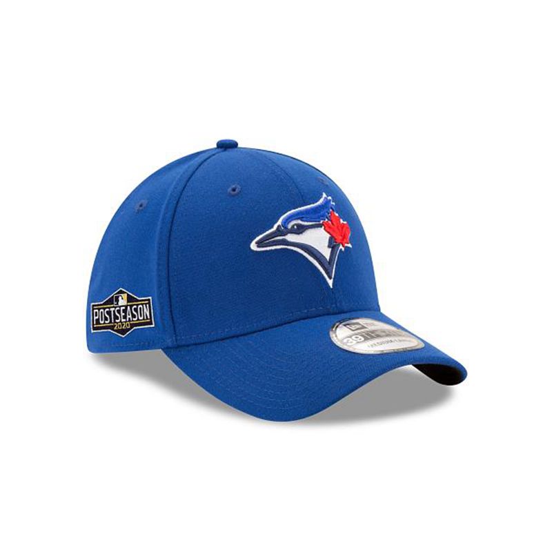 MLB Toronto Blue Jays Postseason Side Patch 39Thirty Stretch Fit (AJH2908) - Blue New Era Caps